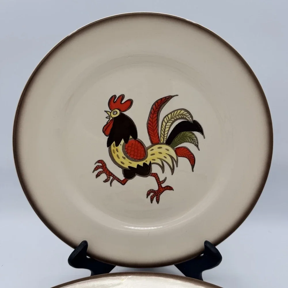 6 Vintage Metlox Poppytrail Red Rooster 10